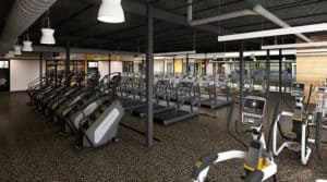 Exercise studios and small group training areas,