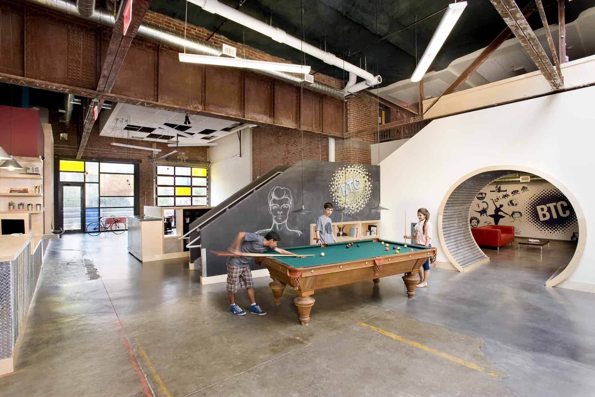 Brookline Teen Center game room