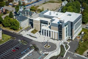 Aerial view of Capital Judicial Center in Augusta, ME