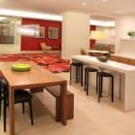 Kaplan completed the construction of a series of new common area amenities for the residents of The Towers at Longfellow Place, including this warming kitchen for communal gatherings. Photo: Kaplan Construction 