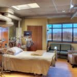 Patient Tower Single Room (finished in 2011) shows similar layout of what Tower 4 will look like when complete.
