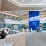 WMargulies Perruzzi Architects recently completed the new 110,000 SF, four-story global headquarters in Marlborough, Mass. for Boston Scientific Corporation (Warren Patterson Photography)