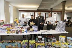 (l-r) Shawmut executives: Roger Tougas, CFO; Marianne Monte, CPO; Les Hiscoe, CEO; Kevin Sullivan, VP
