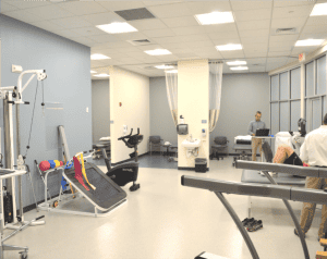 The interior of Spaulding Rehabilitation Outpatient Center