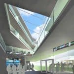 UMass Lowell Pulichino Tong Business Building lobby atrium 1