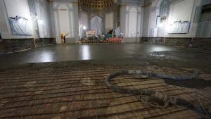 Floor pour in Cathedral